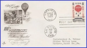 USA4 #C54 ADDR ARTCRAFT FDC   Balloon Jupiter - Picture 1 of 1