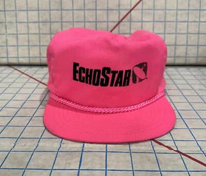 Sombrero Echo Star Vintage Rosa Neón Cuerda Gorra Ajustable EchoStar - Imagen 1 de 10