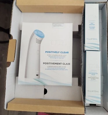 Nuevo Sellado Auténtico Tria Positivamente Transparente Acné Limpiador Dispositivo de Luz Azul + Kit Foto 1 de 4