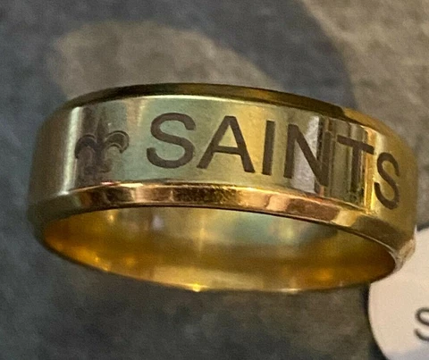 New Orleans Saints titanium ring size 10 Cover