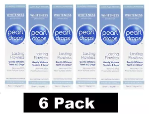 6 x PEARL DROPS 115g TOOTHPASTE LASTING FLAWLESS WHITENESS PROTECTION BRAND NEW - Picture 1 of 6