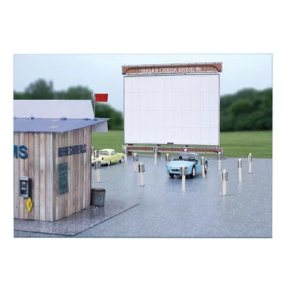BK 4319 1:43 Scale Drive In Theatre Photo Real Building Kit  Innovative Hobby - Image 1 of 4