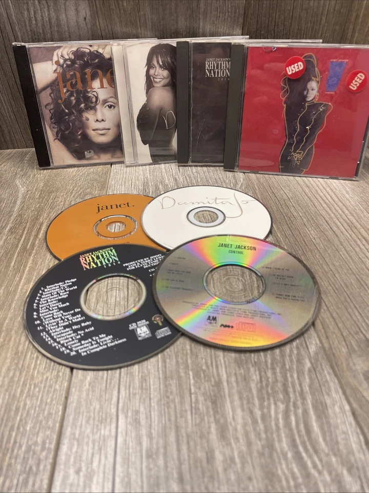 Janet Jackson CD Lot Of 4 Rhythm Nation, Control, Damita Jo, Janet CD Lot Of 4 Foto 1 de 4