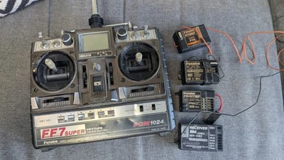 Futaba field force 7 super RC Transmitter With 4 X Receivers Spares Untested - Image 1 of 4
