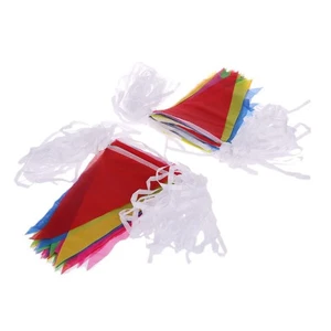 Colorful 80m for Triangle Flag Pennant Bunting String for Banner Garland Festiva - Picture 1 of 8