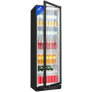 Bomann Glastür-Kühlschrank KSG 7351 schwarz, 347 Liter, LED, NEU - Bild 1 von 9