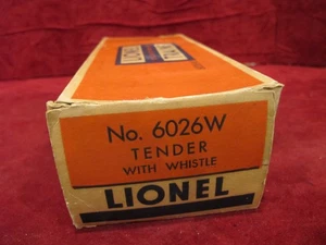 ORIGINAL  EMPTY BOX FOR LIONEL 6026W TENDER CAR  POSTWAR - NO RESERVE~lot25 - Picture 1 of 14