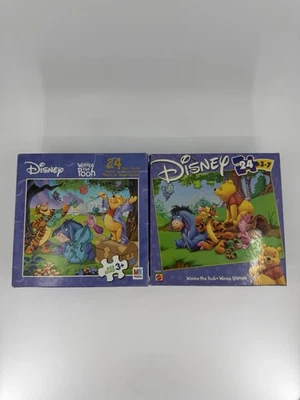 Lot Of 2 Vintage Disney Winnie the Pooh 24 Piece Puzzles 2003 Hasbro 10”x13” - Image 1 of 4