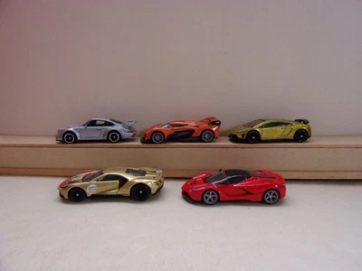 HOT WHEELS Premium Series Sports Car/Racing NM/MT Loose 5-Car Lot REAL RIDERS - Image 1 of 2