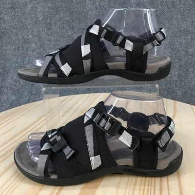 Sandalias Merrell para mujer 7 District 3 correa trasera negras punta abierta cómodas parte superior baja Foto 1 de 4