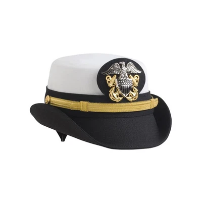 Gorra Combinada Marina de los Estados Unidos Mujer Oficial Sombrero Blanco Azul Marino Vestido Disfraz Militar Foto 1 de 4