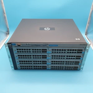 HP ProCurve 4208v1 J8773A Obudowa przełącznika z modułami J9033A Gigabit SFP - Zdjęcie 1 z 6