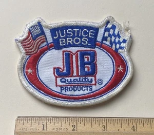 Bestickter Aufnäher Abzeichen JB Quality Products Justice Bros. Brothers Autorennen - Bild 1 von 3