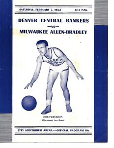 1952-53 NIBL Program Denver Bankers-Milwaukee RARE!!