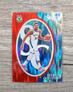 GIANNIS ANTETOKOUNMPO 2023-24 SELECT FLASH ROJO PRIZM SELECT CERTIFICADO DÓLARES/99 - Imagen 1 de 3
