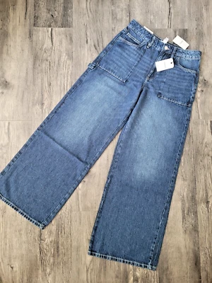 Pantalones de mezclilla para mujer Forever 21 Carpenter calce relajado talla 28 pierna recta nuevos con etiquetas Foto 1 de 4
