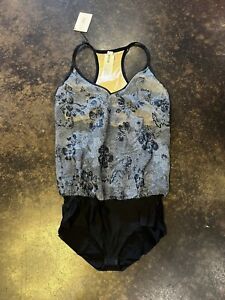 Wolford Floral Denim Look body suit XS
