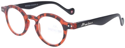 MONTANA EYEWEAR Runde Lesebrille MR69 aus Kunststoff von MONTANA mit Federscharnier in Havanna
