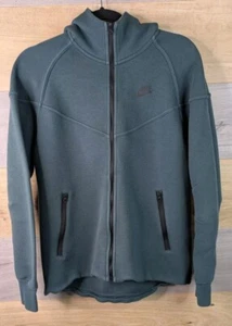 Nike Full Zip Tech Fleece Windrunner Hoodie Womens Size Medium Deep Jungle Sport - Picture 1 of 19