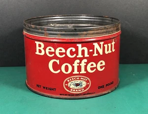 Vintage Beech-Nut Brand | 1 Pound Coffee Can | No Lid | Empty - Picture 1 of 6
