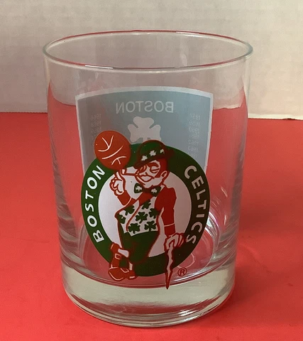 Vintage Boston Celtics World Champions 4” glass No Cracks Or Chips Fine Cover