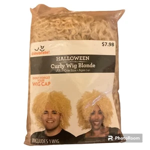 Halloween Curly Blonde Wig Costume Wig Cosplay - Picture 1 of 3