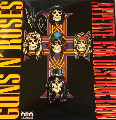 Guns N' Roses Signed By Axl Rose Appetite for Destruction Autographed in Person Cover