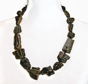 Sobral Retired "Cachos" Cluster Brown & Black Beads Artist Made Necklace - Picture 1 of 7