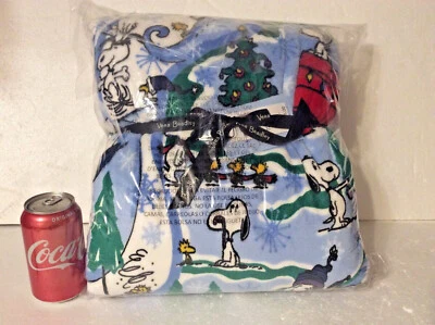 FREE SHIP Peanuts Ski Slope Snoopy Cozy Life Sherpa Fleece Throw Vera Bradley - Image 1 of 4