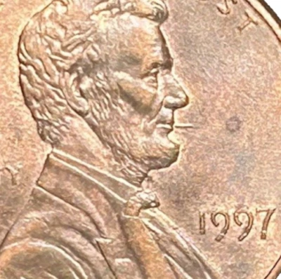 1997 Penny - Lincoln Looking Like He’s Smoking Due To The Gas Bubbling. - Image 1 of 3