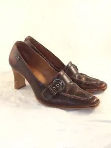 Joe Sanchez Damenschuhe braun mit Absatz 7 cm Leder Schnalle Größe EU 38 - Bild 1 von 12