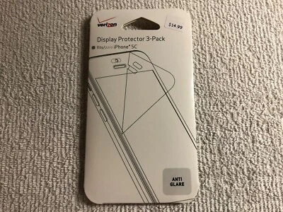 Brand New / Still Sealed - Genuine Verizon iPhone 5C Screen Protector - 3-Pack - Image 1 of 4