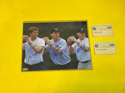 MANNING FAMILY PHOTO ARCHIE, ELI and PEYTON AUTOGRAPHED STEINER - Image 1 of 2