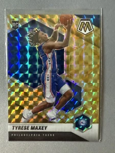 Panini Mosaic 2020-21 - Rookie Mosaic Prizm #203 Tyrese Maxey RC amarillo reactivo - Imagen 1 de 2