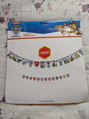 Banner de feliz cumpleaños Paw Patrol Foto 1 de 2
