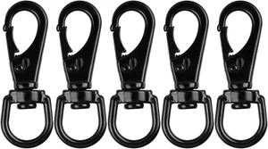 Stainless Steel Swivel Eye Snap Hook, 5 Pack (2.7 Inch) Heavy Duty Flag Clips fo - Picture 1 of 8
