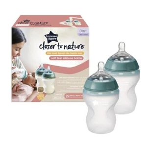 Tommee Tippee Closer to Nature Silicone Bottle Soft Feel 260mL 2 Pieces - Picture 1 of 1