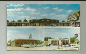 1950's ESTES PARK CO DINER CAFE  GAS STATION LODGE MOTEL POSTCARD OLD CARS - Picture 1 of 2