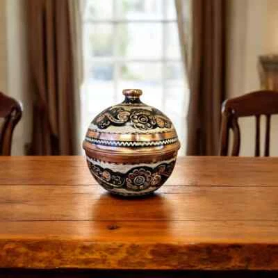 Copper Sugar Bowl with Lid, Decorative Bowl, Candy Dish, Solid Copper Candy Bowl - Image 1 of 4