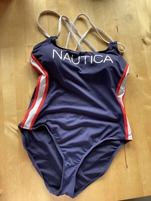 Nautica Badeanzug Schwimmanzug Einteiler L Blau  - Bild 1 von 3