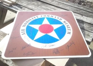 Signed Air Mobility Command Museum Rigid Metal Sign 24"x24" - Picture 1 of 4