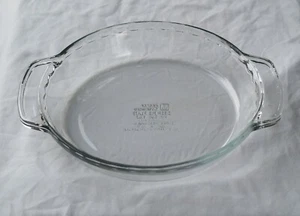 Anchor Forno Piastra Torta Profonda Trasparente Diametro 1 qt 9" Scanalata con Manici 1075 - Foto 1 di 4
