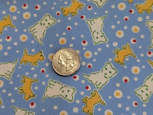 1 Yard/42" 100 % Baumwolle Penny Rose Studio/Toychest 2 Patt #C5615 BLAUER Hintergrund, NEU - Bild 1 von 7