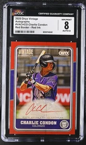 2025 Vintage #VACHCO Charlie Condon Autographs CGC 8 - Picture 1 of 2