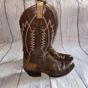 BOTAS PANHANDLE SLIM PARA HOMBRE MARRÓN PIERNA DE AVESTRUZ INGENIERO TRAIL BOSS 9.5D - Imagen 1 de 16
