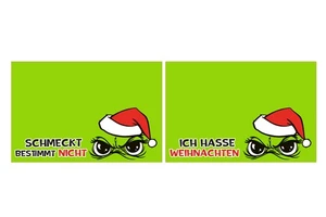 Filz Tischset Muffel "Ich hasse Weihnachten", 2er Set Platzmatte Festtagsmuffel - Bild 1 von 1