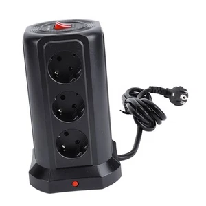 Tower Power Strip With Protector Switch Multiple Ports Vertical Space Savin IDM - Picture 1 of 12