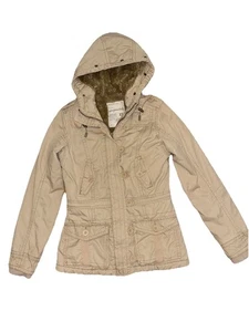 Vintage Aeropostale Y2K  Fur Lined Jacket Tan Women’s Size XS - Picture 1 of 7