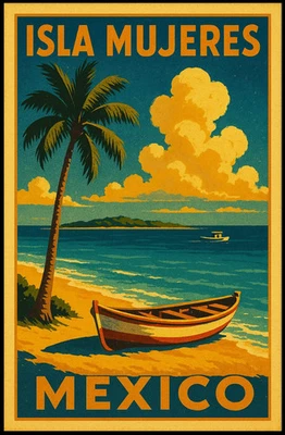 Póster de viaje Isla Mujeres Foto 1 de 4