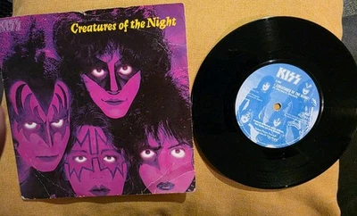 KISS 'CREATURES OF THE NIGHT' 7'' SINGLE VERTIGO RECORDS KISS4 1982 FIRST PRESS - Image 1 of 4